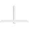 Ekena Millwork Eugene Architectural Grade PVC Gable Bracket, 60"W x 35"H x 4"D x 4"F, 14/12 Pitch GBP060X35X0404EUG00 - alternate 5